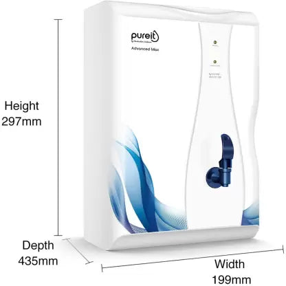 Pureit by HUL Advanced Max 6 L Mineral RO + UV + MF + MP Water Purifier with Mineral Cartridge  (White, Blue) Pureit by HUL Advanced Max 6 L Mineral RO + UV + MF + MP Water Purifier with Mineral Cartridge  (White, Blue)